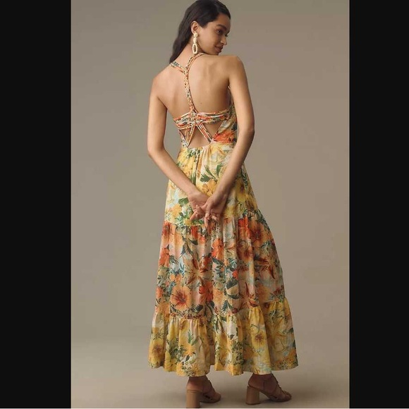 Pilcro x Anthropologie tiered floral maxi dress - Picture 2 of 3